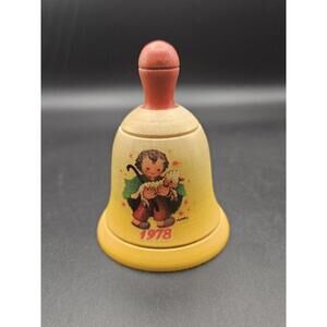 Vintage 1978 ANRI Wooden Shepherd & Lamb Bell